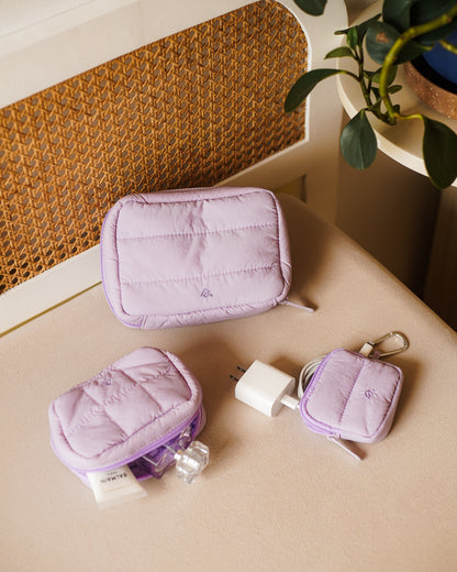 Power Pouch Set in Taro Purple