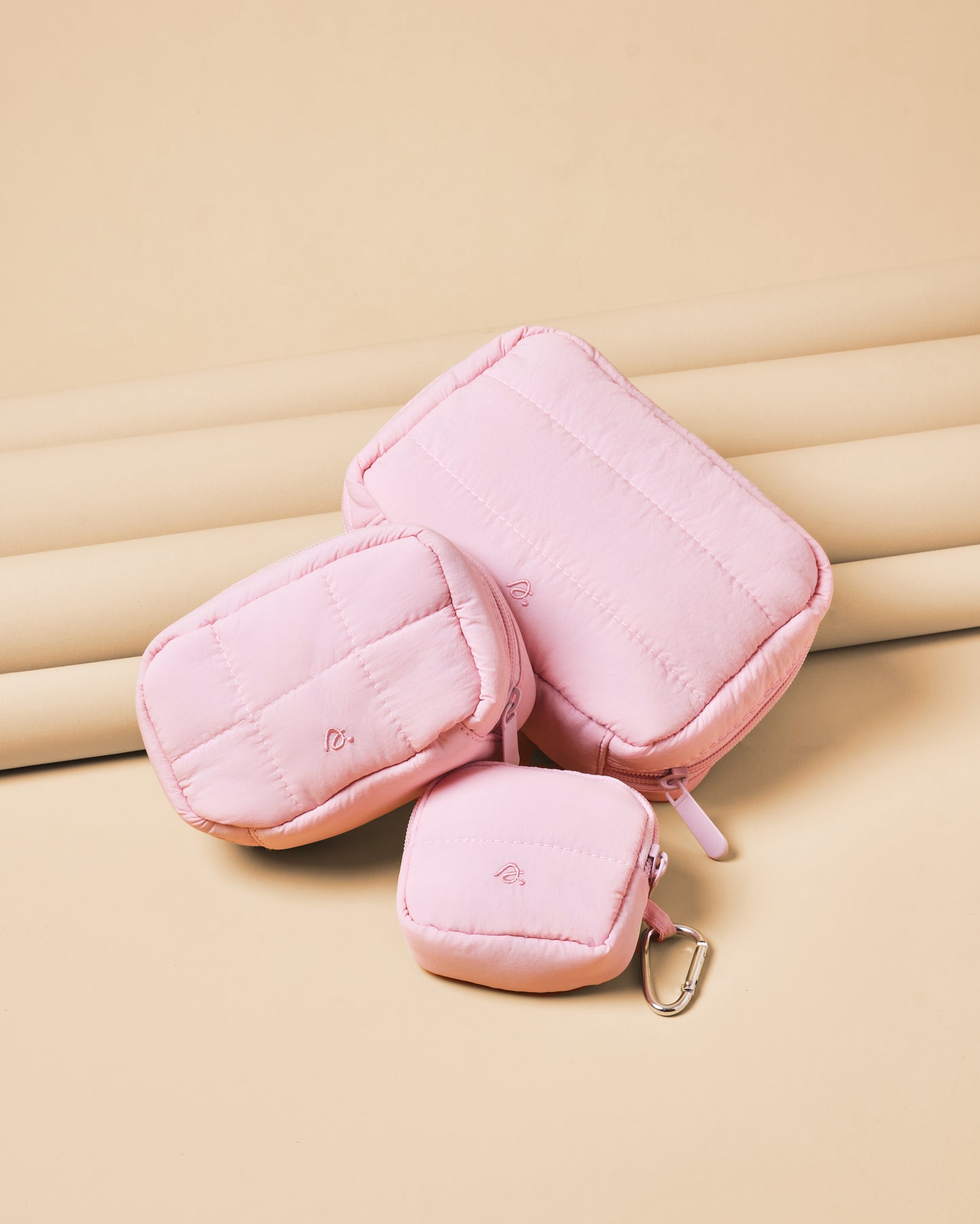 Power Pouch Set in Petal Pink